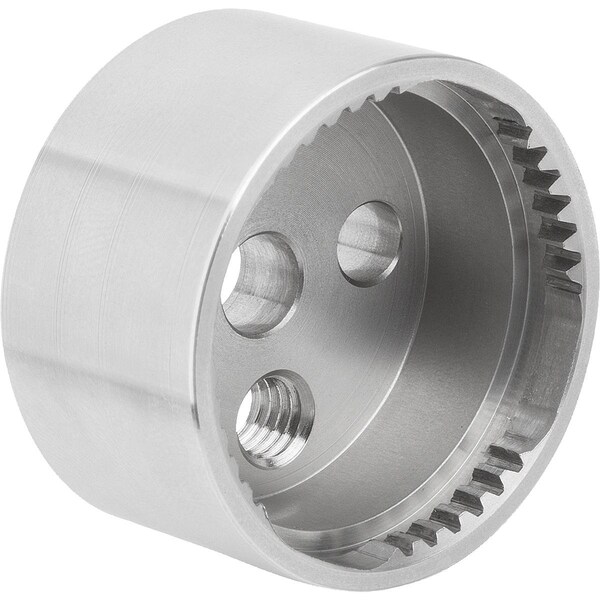 Engagement Element With Internal Toothing, Form:D, D4=23, N=38, H=13, 5, Stainless Steel Bright